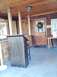 The entrance to the tasting room